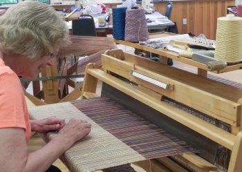 Weaving Fabric for One of a Kind Jacket Class