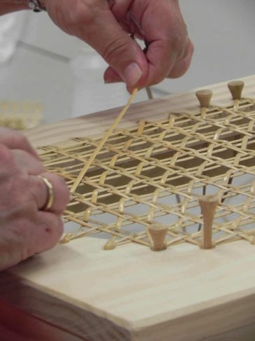 Chair Caning Footstool at Sievers