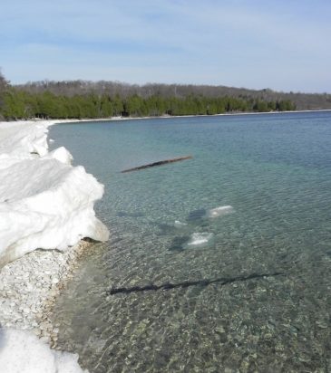 Schoolhouse Beach Ice May 1